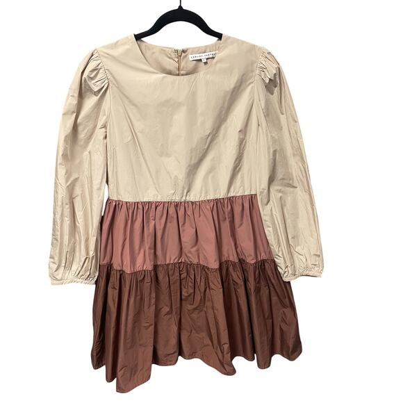 English Factory Cream Pink Mauve Color Block Dress Womens Size Large - Picture 2 of 6